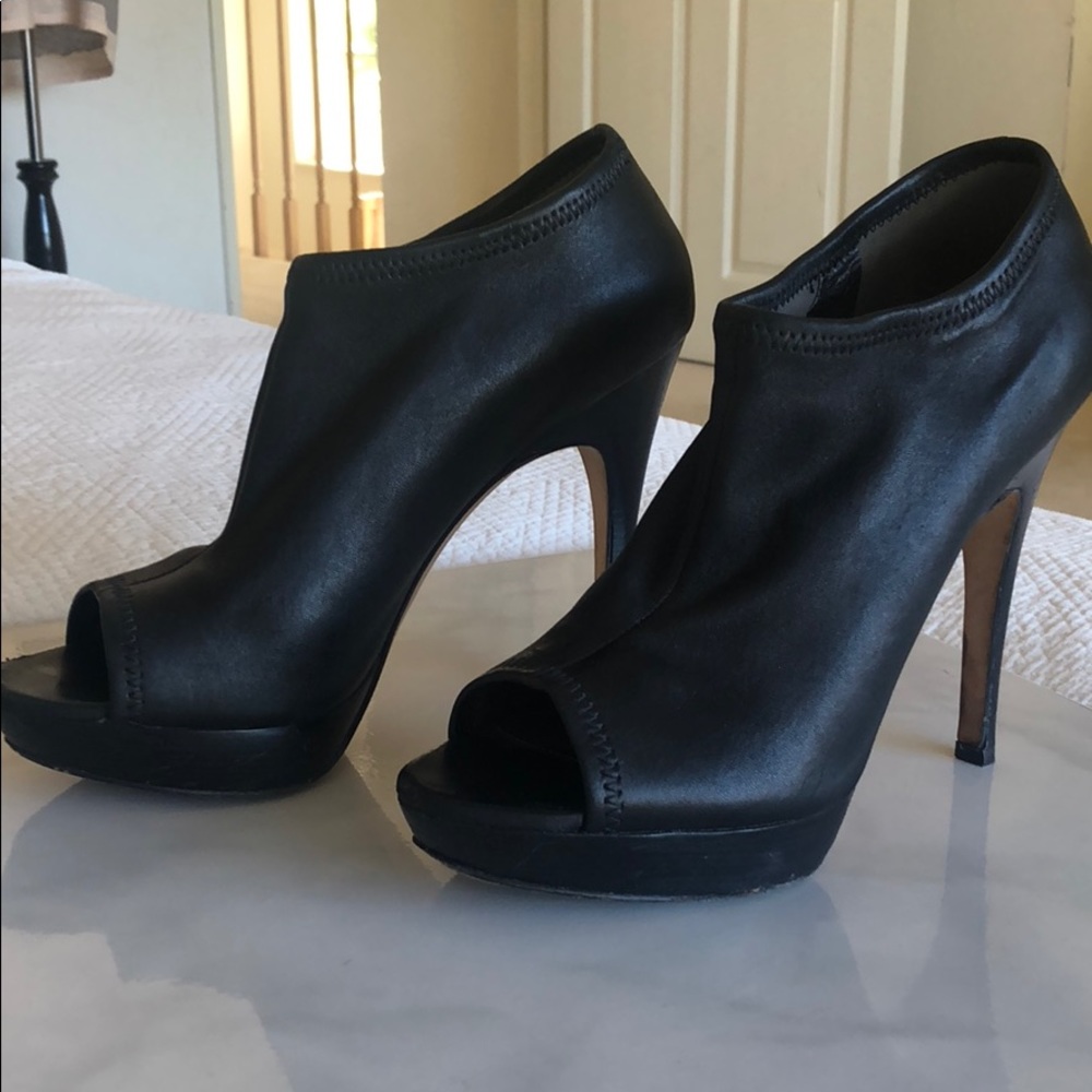Via Spiga Black Bootie Heels
